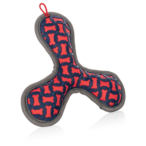 Knuffelwuff Hundespielzeug Flyer aus Naturgummi und Gewebe 6cm