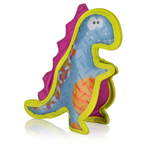 Knuffelwuff Hundespielzeug Dinosaurier T-Rex aus Gummi...